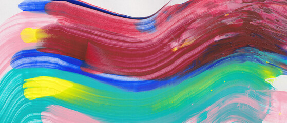 Fondo abstracto de colores vibrantes. Recurso creativo de pintura formando ondas abstractas de...