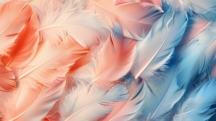 Obraz premium Pastel Feathers Falling