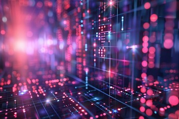 Fototapeta premium Abstract background showcasing IT technology, illustrating complexity and innovation.