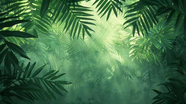 Simplified Pastel Rainforest Canopy
