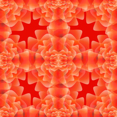 seamless pattern with flowers, abstract vector design, summer pattern in orange and red, abstract summer flowers abstract graphic ornament, ideal for fashion, textiles and paper design