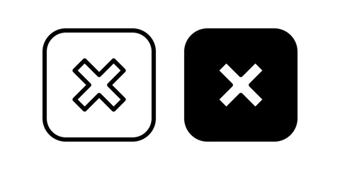 Close icon. flat illustration of vector icon for web
