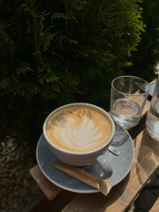 A cup of coffee on the table