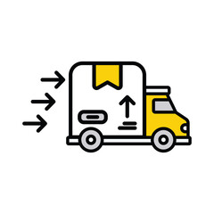 Shipping icon design with white background stock illustration