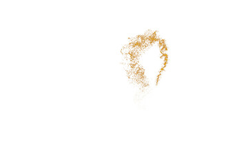 Fairy Gold Dust, Fairy Gold Glowing Dust Tale, Magic Abstract Background, Magic Dust, Golden Glitter Heart, Golden Transparent Background