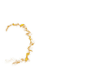 Fairy Gold Dust, Fairy Gold Glowing Dust Tale, Magic Abstract Background, Magic Dust, Golden Glitter Heart, Golden Transparent Background