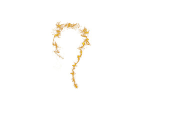 Fairy Gold Dust, Fairy Gold Glowing Dust Tale, Magic Abstract Background, Magic Dust, Golden Glitter Heart, Golden Transparent Background