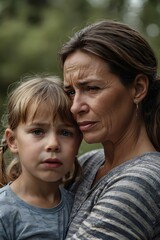 Fototapeta premium portrait of a mother and her child
