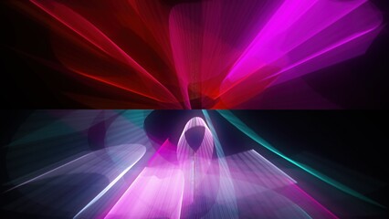 Colorful Laser Show. Computer generated 3d render