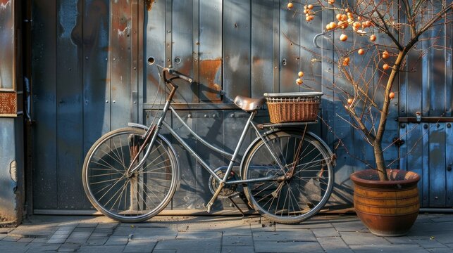 A beautiful photo of a bicycle and its elements AI generated