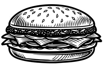 hamburgues-vector-illustration