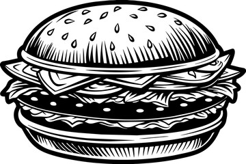 hamburgues-vector-illustration