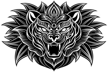 tattoo design & neon-wallpaper-texture-vector-illustration