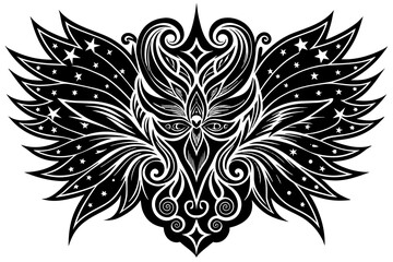 tattoo design & neon-wallpaper-texture-vector-illustration