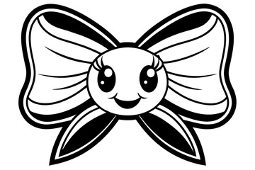 sweet-smiling-bow--style--3d-render---kawaii  vector illustration 