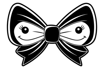 sweet-smiling-bow--style--3d-render---kawaii  vector illustration 