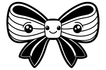 sweet-smiling-bow--style--3d-render---kawaii  vector illustration 
