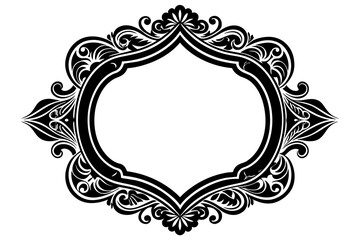 frame with ornament & vintage-frame-vector-illustration