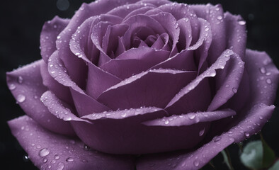 pink rose with water drops
