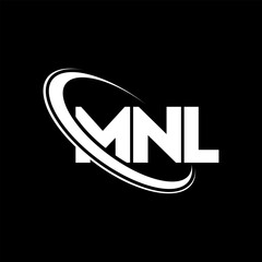 MNL logo. MNL letter. MNL letter logo design. Initials MNL logo linked with circle and uppercase monogram logo. MNL typography for technology, business and real estate brand.