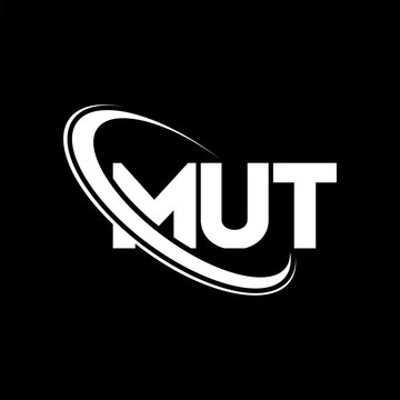 MUT logo. MUT letter. MUT letter logo design. Initials MUT logo linked with circle and uppercase monogram logo. MUT typography for technology, business and real estate brand.
