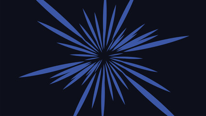 Abstract spiral ray in vortex style dark blue background.