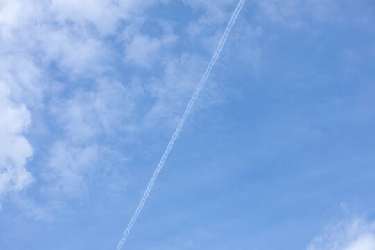 Skies and aeroplane footprints, for the moderately literate chemitrails. False theory, under-education.