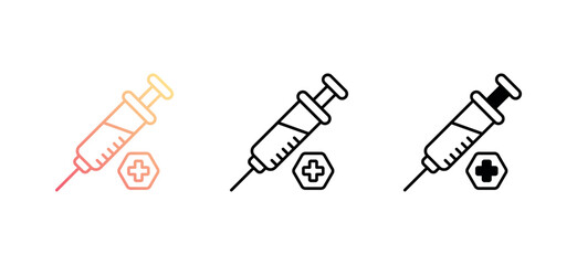 Syringe icon design with white background stock illustration
