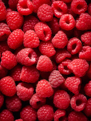 background of raspberries