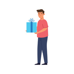 gender reveal man with gift