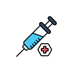 Fototapeta premium Syringe icon design with white background stock illustration