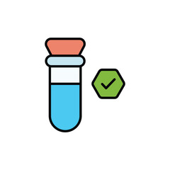 Test Tube icon design with white background stock illustration