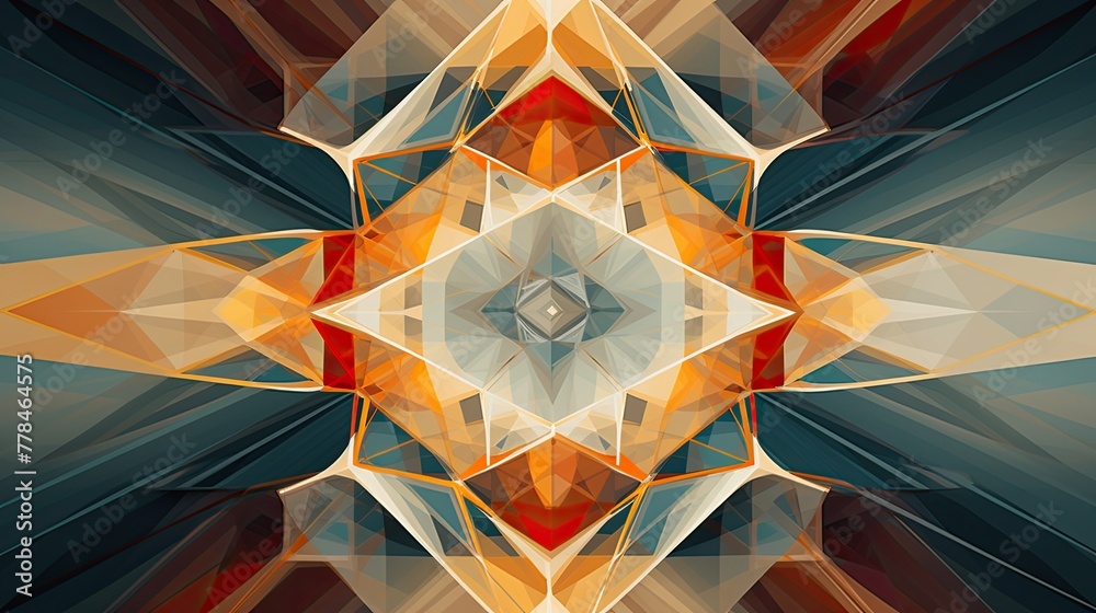 Leinwandbilder abstract geometric shapes come together in a vector format, creating a visually appealing and contem