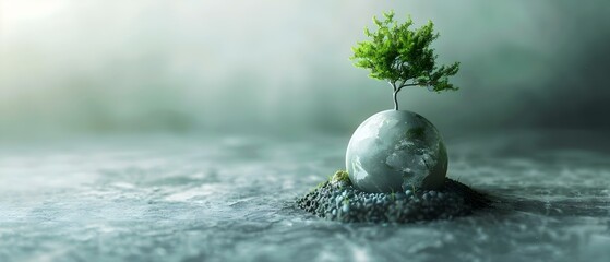 Sustainable Future: Corporate Growth Nurturing the Planet. Concept Environmental Impact, Business Growth, Sustainability Practices, Corporate Responsibility, Future Development - obrazy, fototapety, plakaty