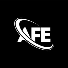 AFE logo. AFE letter. AFE letter logo design. Initials AFE logo linked with circle and uppercase monogram logo. AFE typography for technology, business and real estate brand.
