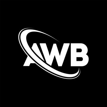 AWB logo. AWB letter. AWB letter logo design. Initials AWB logo linked with circle and uppercase monogram logo. AWB typography for technology, business and real estate brand.