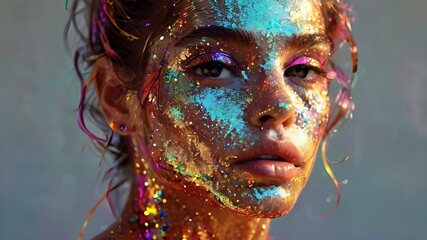 generate beautiful lady head shot