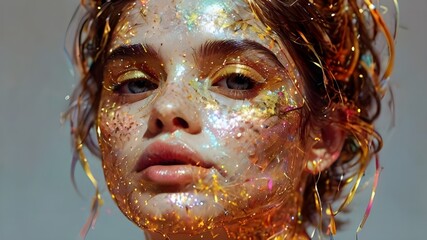 generate beautiful lady head shot