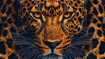 Fashionable leopard seamless pattern - obrazy, fototapety, plakaty
