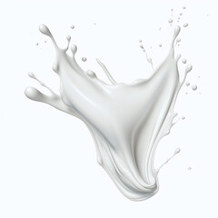 milk splash isolated on white