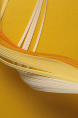 Yellow, orange color strip gradient wave paper. Abstract texture background.