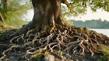 Fototapeta na wymiar Networked Roots
