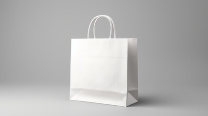 White Take Away Paper Bag , mockup design isolated