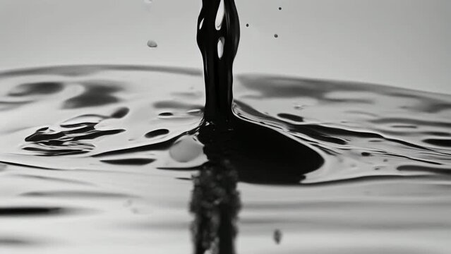 black ink in water, reverse 
