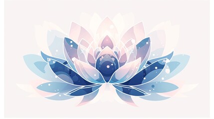Affirmation Card with Lotus Flower Illustration Generative AI