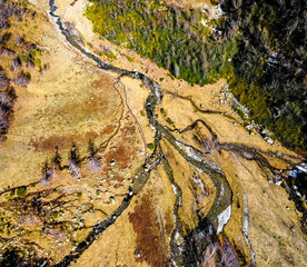 stone wall in the mountains