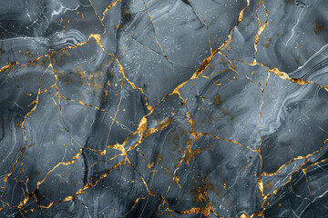Abstract grey marble texture with intricate gold veining