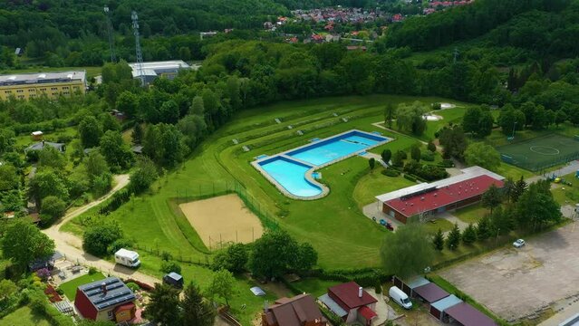 Panorama Swimming Pool Swiebodzice Basen Aerial View Poland