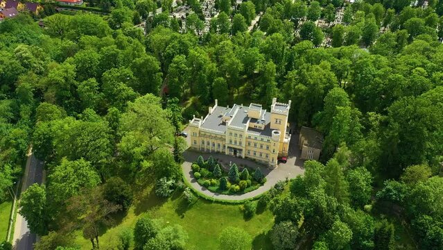 Seidl Palace Swiebodzice Palac Seidlow Aerial View Poland