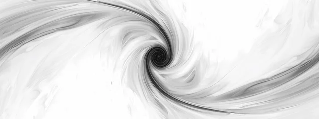 Foto op Canvas A swirling vortex of negative space against a stark white background. (Visualize emptiness as a force) © Usman